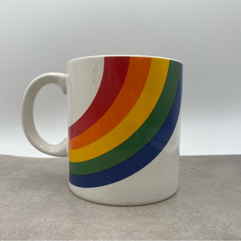 FTDA Rainbow Coffee Cup Mug Vintage 1984 Pride 3 Inch Made In Korea Gifts Wear